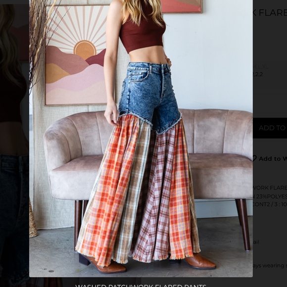 Oli and Hali “ Anchorage “ OLI & HALI Fabric Flare JEAN PANTS SR1 - Picture 2 of 6